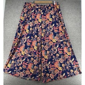 CeCe Wide Leg Pants Women Size 2X Floral Casual